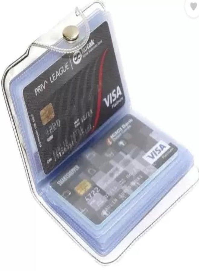 LUCKYMORDEN Clear Plastic Credit Card Holder Organizer Case, 10 PVC Pockets (4, Transparent, Medium) - Image 2